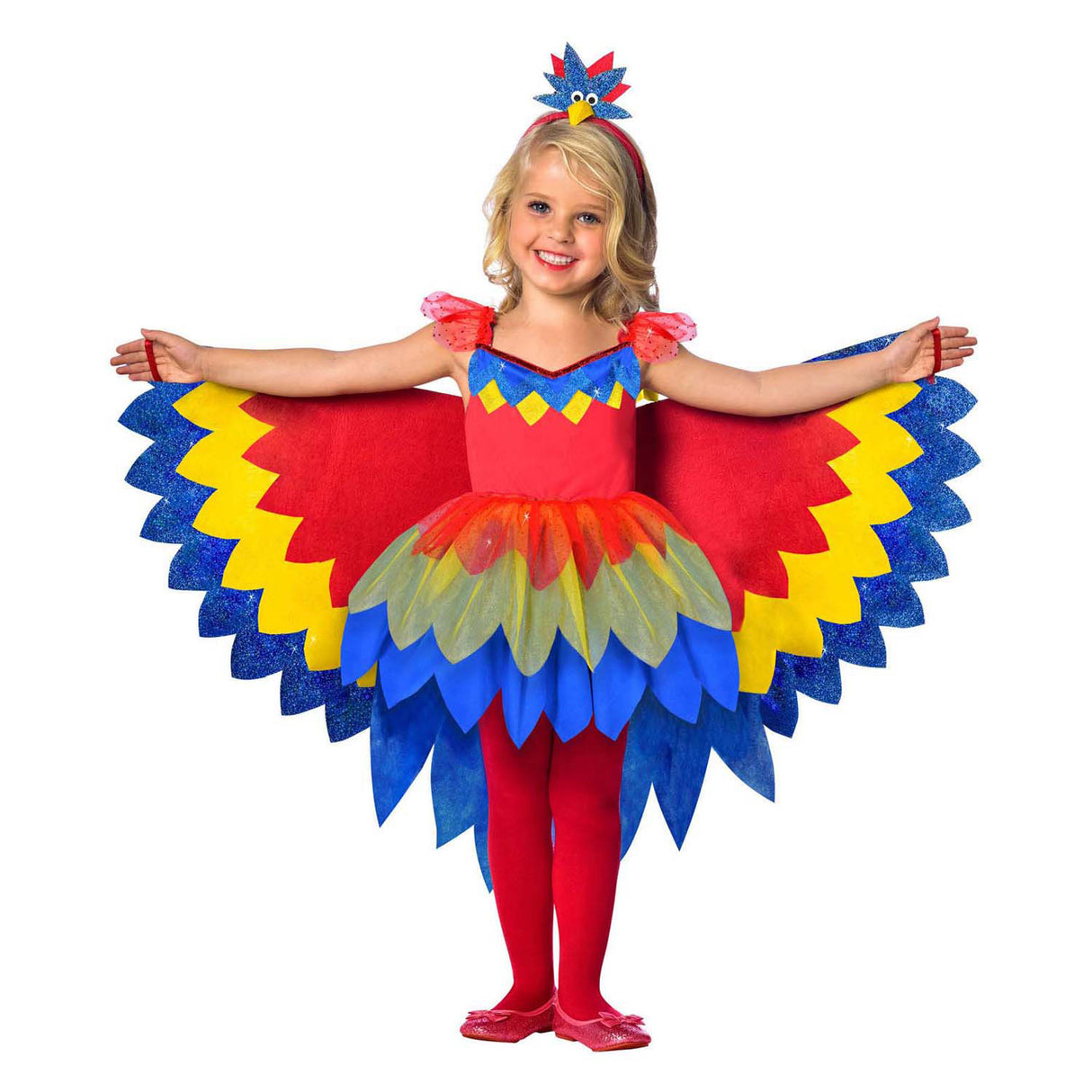 Børnekostume papegøje - 5-6 år