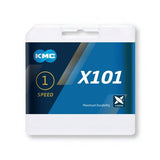 KMC cykelkæde x 101 - 1 2x1 8 - 8mm - 112 Links - Sølv