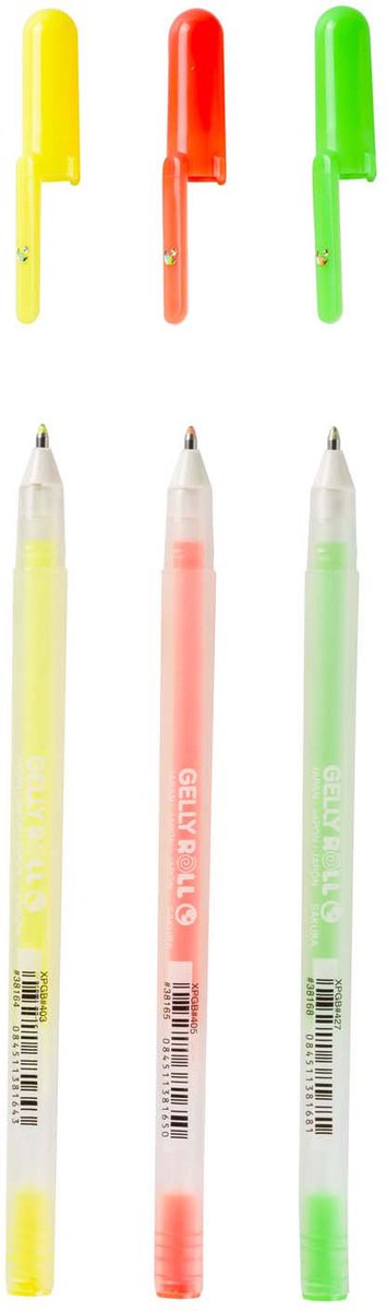 Sakura moonlight sæt med 3 gelpenne glade