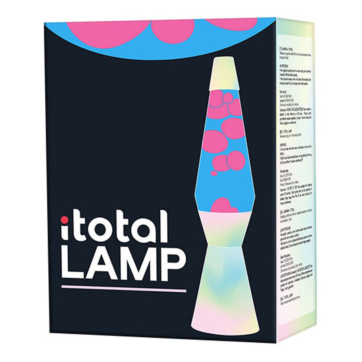 I-total lavalampe - lavalampe - humørlampe - 40x11 cm - glasaluminium - 30w - regnbuedrøm - xl1779