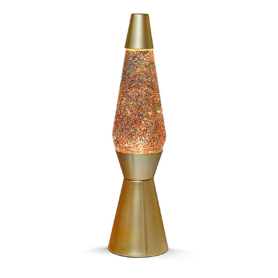 I-total lavalampe - lavalampe - humørlampe - 40x11 cm - glasaluminium - 30w - glitter - guld - xl1770