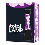 Itotal lavalamp sort lilla hvid, 40 cm