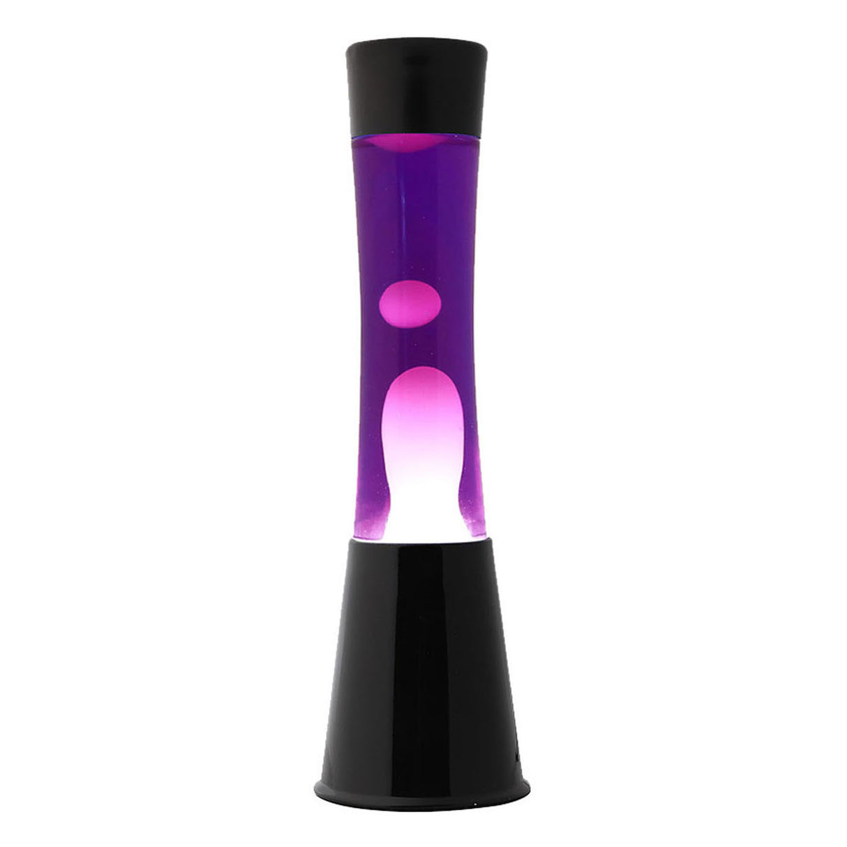 Itotal lavalamp sort lilla hvid, 40 cm