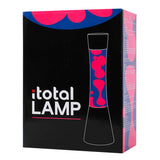I-total lavalampe - lavalampe - humørlampe - 40x11 cm - glasaluminium - 30w - lilla med pink lava - sort - xl2347