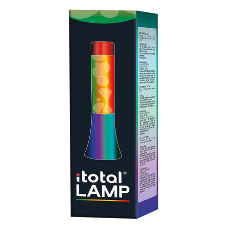 I-total lavalampe - lavalampe - humørlampe - 30x9 cm - glasaluminium - 25w - regnbue - xl2461