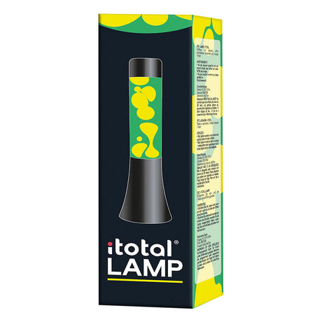 Itotal lavalamp sort grøn hvid, 30 cm