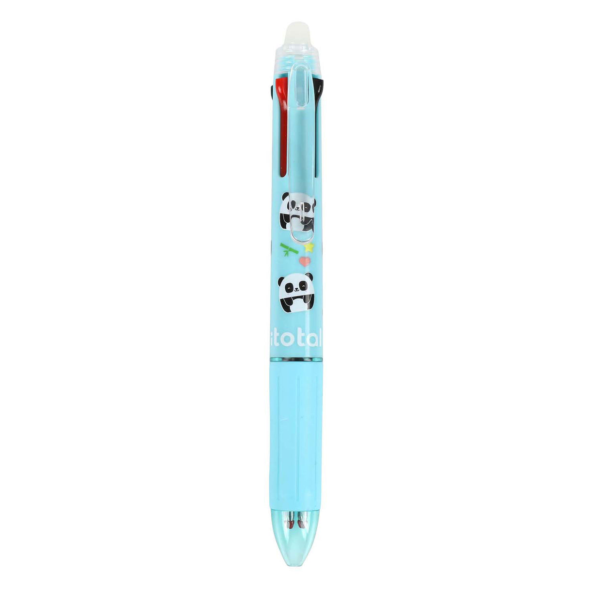 Itotal 4-i-1 sletbar flerfarvet pen panda