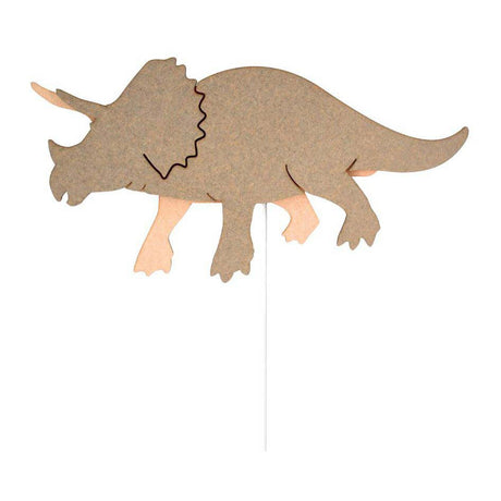 Fra Tjalle og Jasper - dino væglampe triceratops - træ