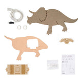 Fra Tjalle og Jasper - dino væglampe triceratops - træ