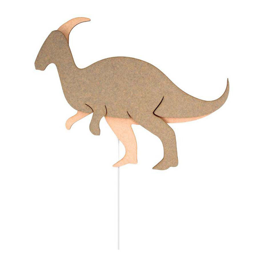 Fra tjalle og jaspis - dino væglampe parasaurolopus - træ