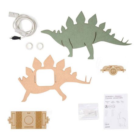 Fra Tjalle og Jasper - dino væglampe stegosaurus - træ