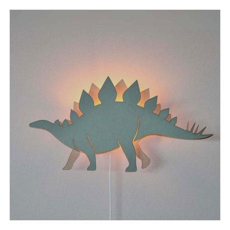 Fra Tjalle og Jasper - dino væglampe stegosaurus - træ