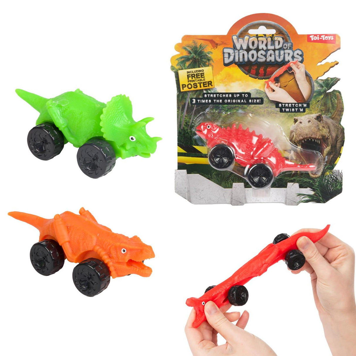 Toi-legetøj toi-legetøj world of dinosaurs kneaddino bil morph