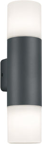 Trio hoosic - væglampe - antracit - ekskl. 2x e27 28w - udendørs belysning - ip44