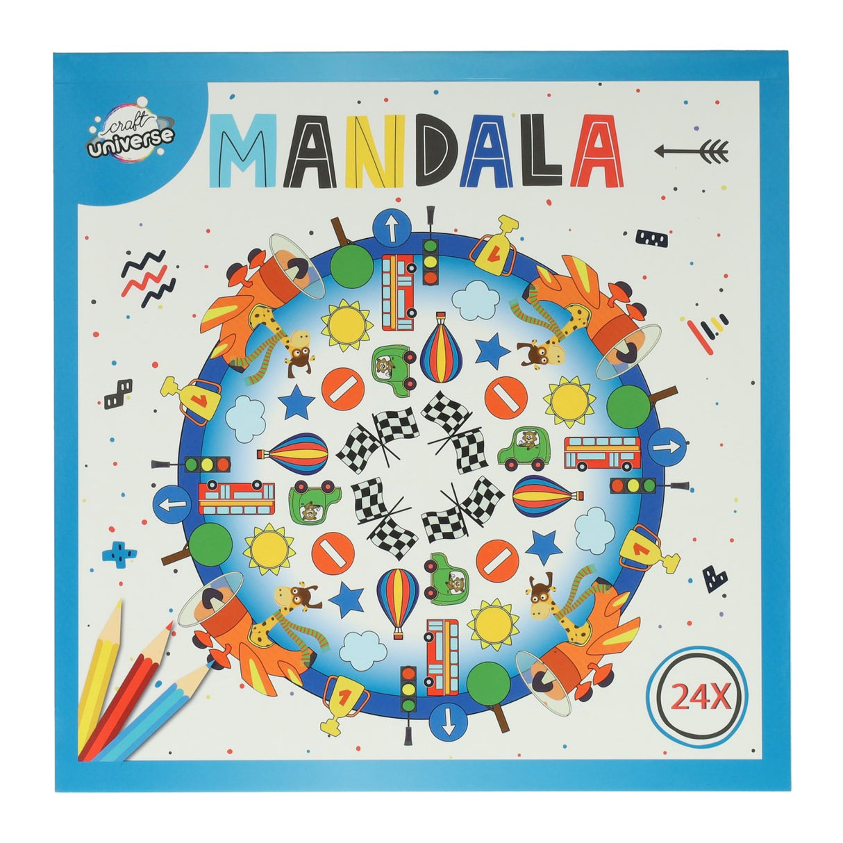 Malebog mandala 20,5x20,5cm