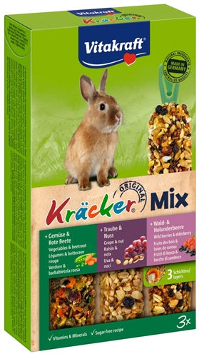 Vitakraft Dwarf Rabbit Krackers Noot Forest Fruit grøntsager