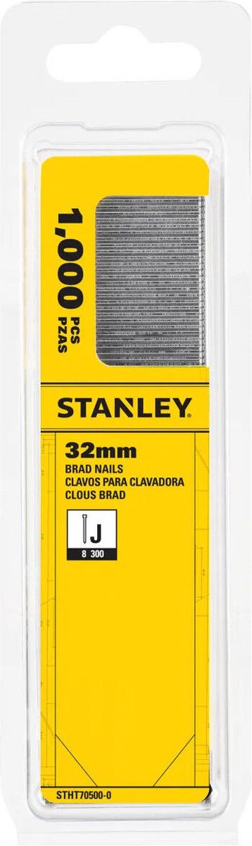 Stanley - søm 32mm type j - 1000 styk - tilbehør til multiværktøjsmaskiner - håndsømre - 1 stk.