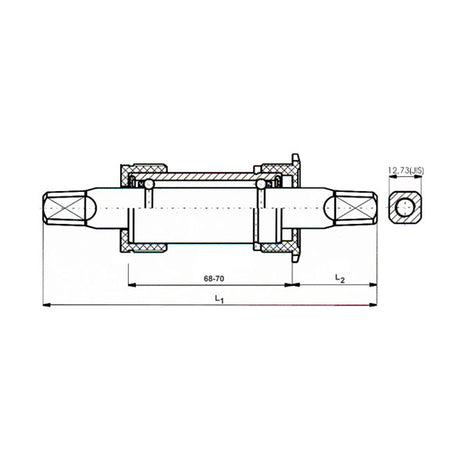 Neco axle ls bottom bracket