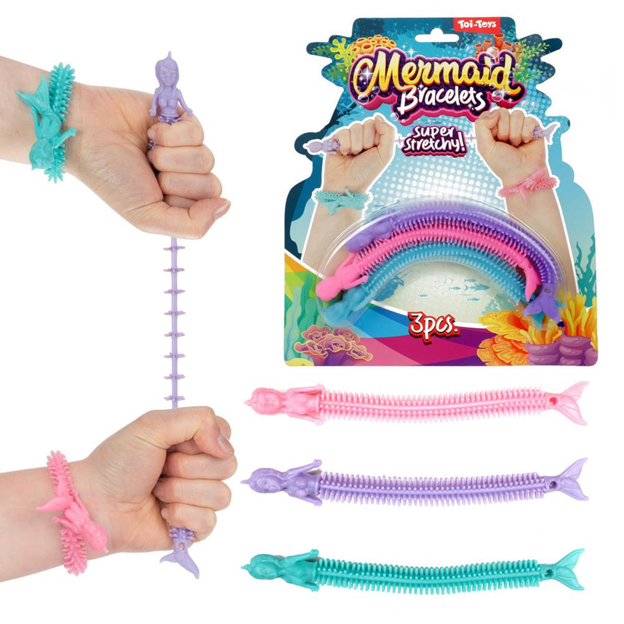 Toi-legetøj toi-legetøj havfruer stretchy armbånd havfrue