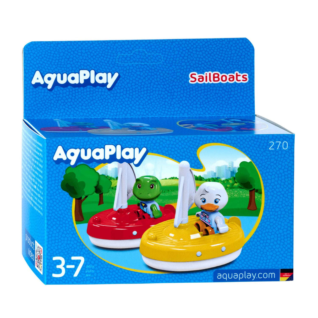 Aquaplay big - - 2 sejlbåde + 2 figurer - vandbanetilbehør