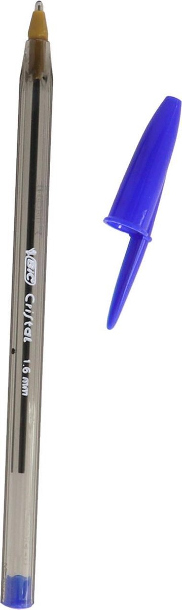 Bic kuglepenne krystal stor 15 cm 1,6 mm blå 50 stk
