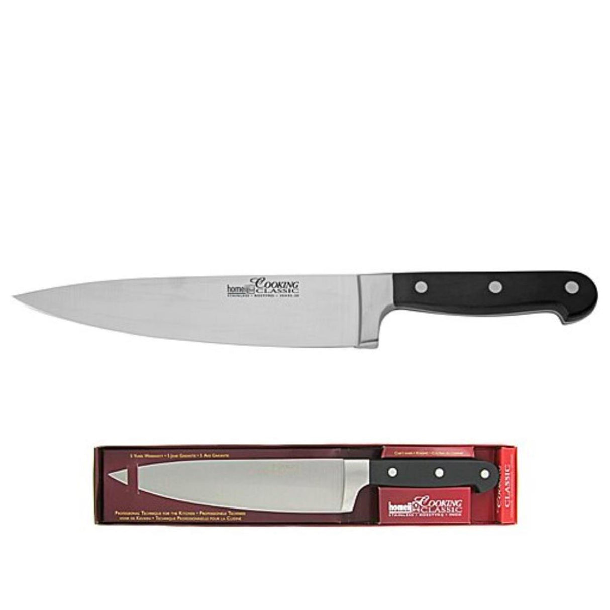 Homeij madlavning klassisk kokkekniv 20cm rustfrit stål