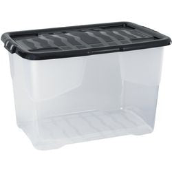 Opbevaringsboks kurve xw203-clr blk-ex 65l transparent, sort