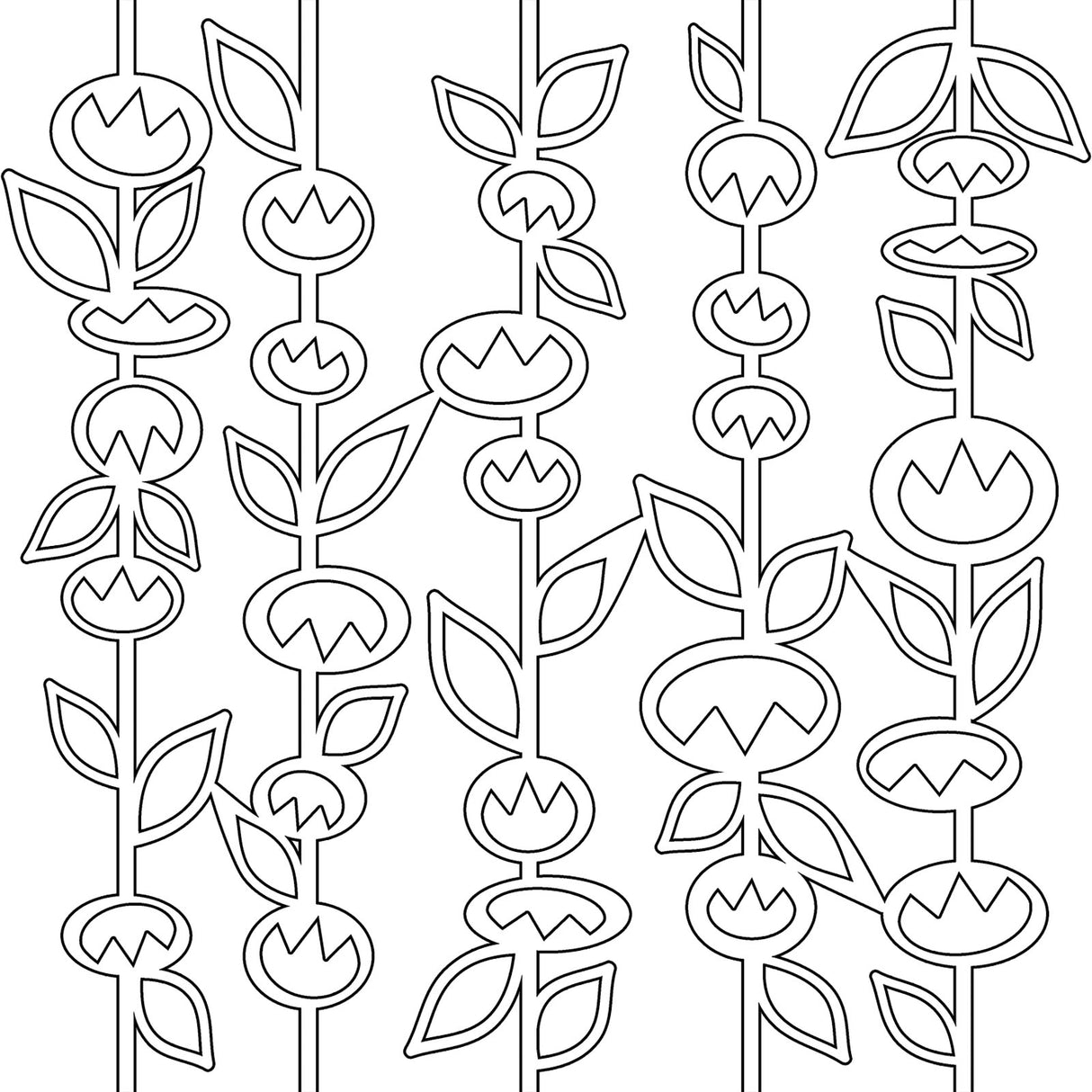 Håndværkerens værksted • skabelon 30x30cm pindeblomster