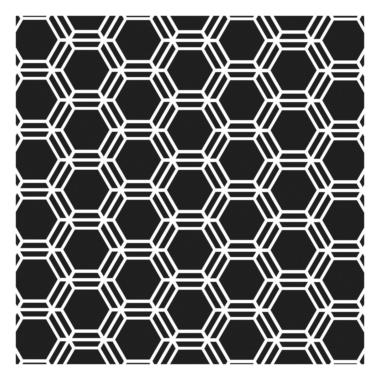 Håndværkerens værksted • skabelon 15x15cm honeycomb