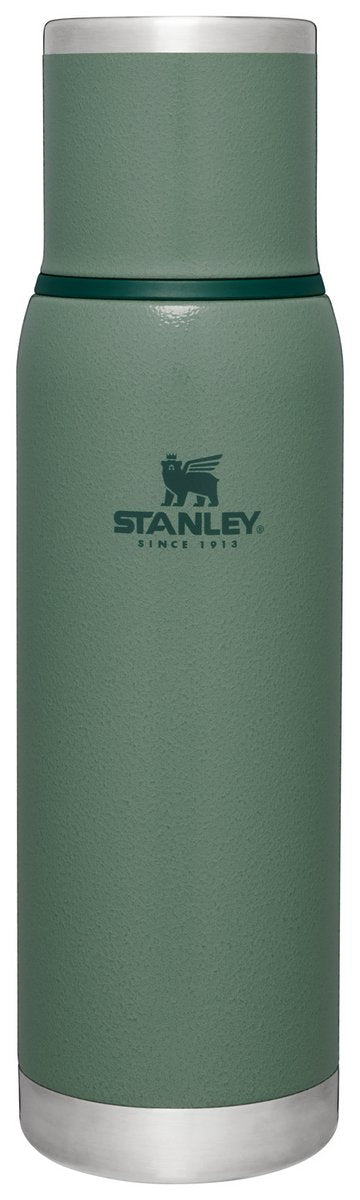 Stanley adventure to-go termokandeflaske 1l - 25 timer varm - 27 timer kold - lækagetæt - isoleret låg - BPA-fri - gennemhældningsprop til kontrolleret hældning - hammertone grøn