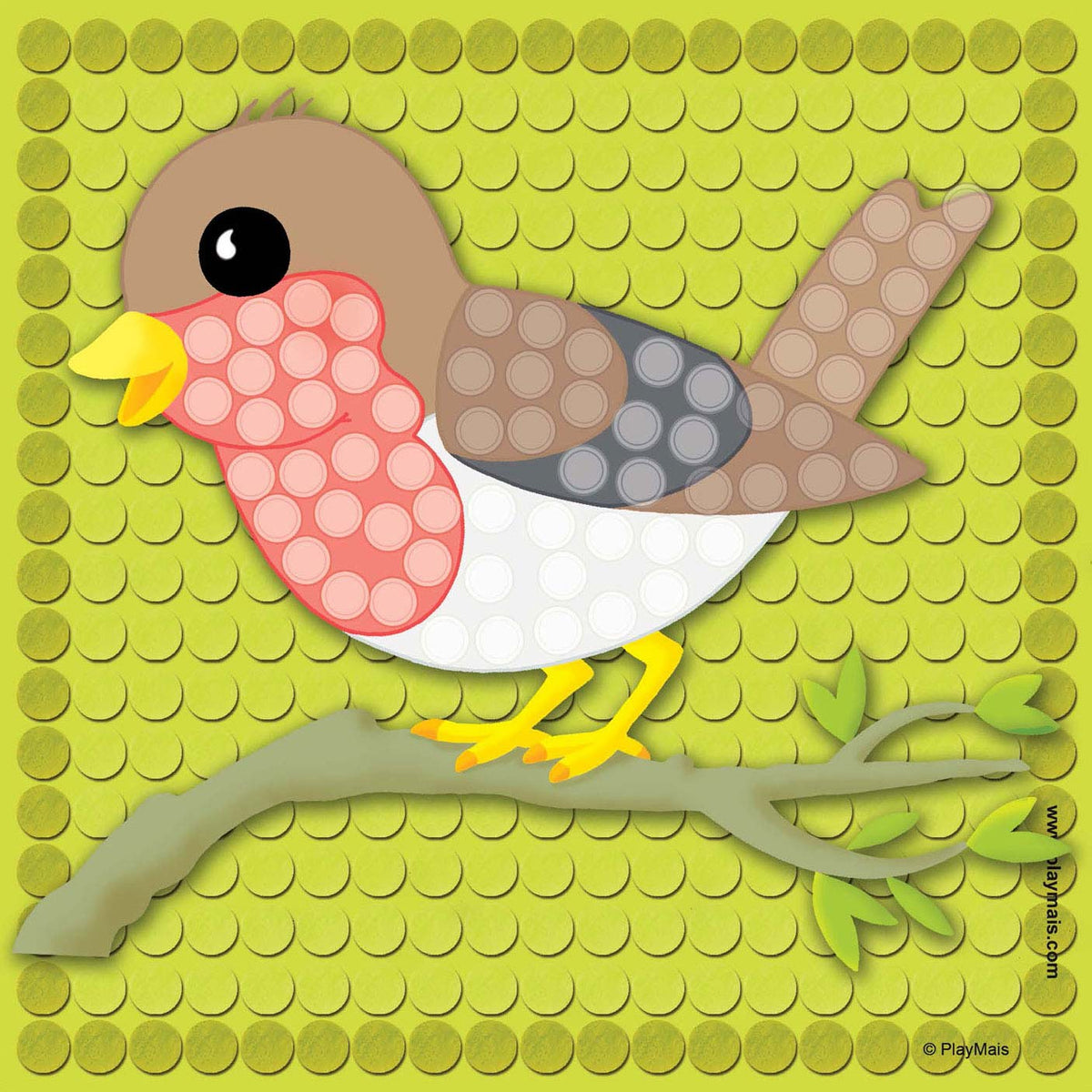 Playmais mosaik lille skov