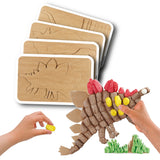 Playmais dekorationsdino kort, 4 stk.