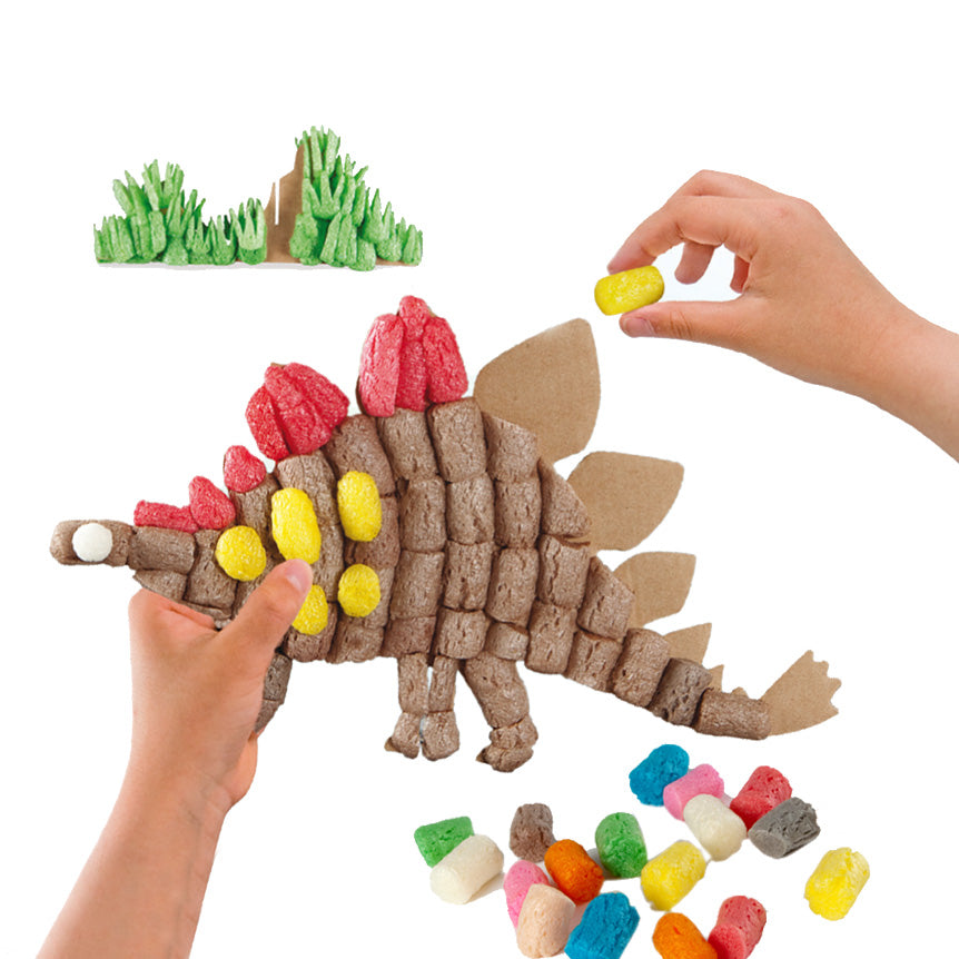Playmais dekorationsdino kort, 4 stk.