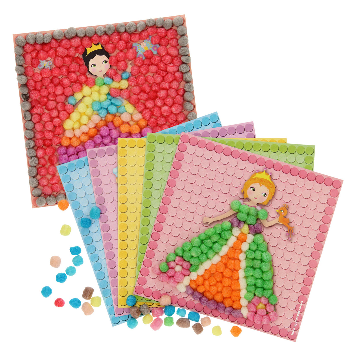 Playmais mosaikkort dekorerer prinsesse