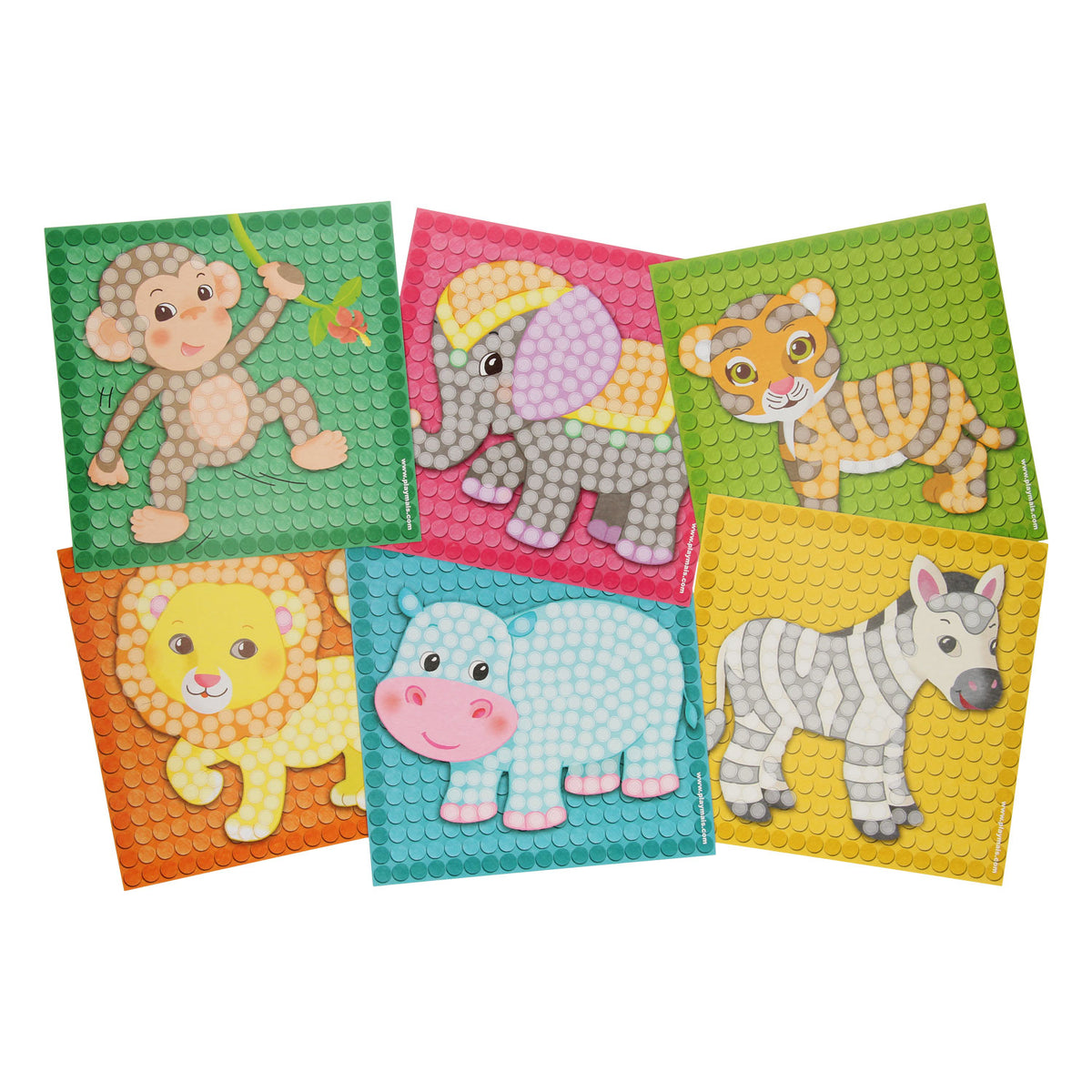Playmais Mosaic Cards dekorerer zoologisk have