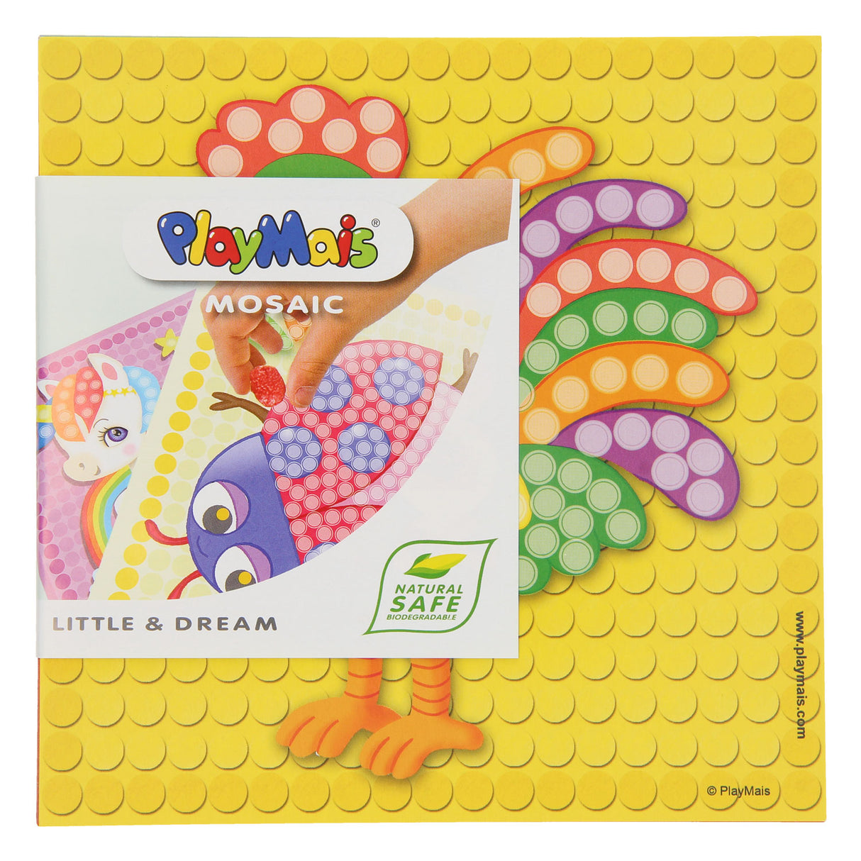 Playmais mosaikkort dekorerer gården