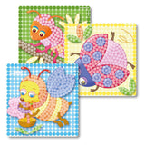 Playmais mosaikkort dekorerer insekter
