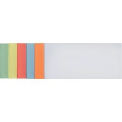 Rektangulære præsentationskort 20,5 x 9,5 cm assorteret