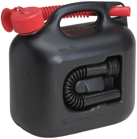 Hünersdorff jerry can premium (un) benzindunk. 5l sort plastik, un