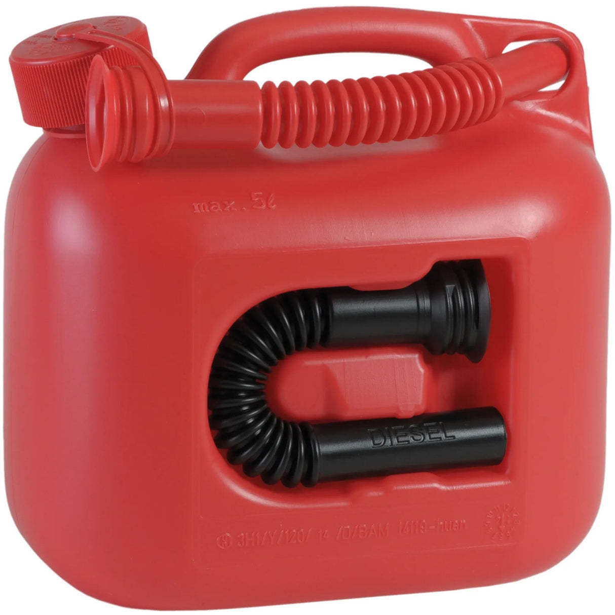Hünersdorff jerrycan premium (un) benzinbeholder 5l rød plastik, un