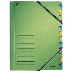 Leitz sorteermap groen karton a4