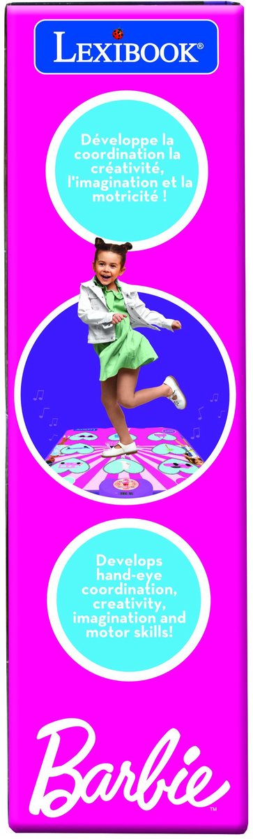Lexibook elektronisk, bluetooth og lysende dansemåtte barbie med 6 spiltilstande