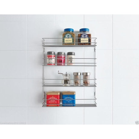Metaltex Space Saver Smart Kitchen Pepito Herb Rack 4 Floors 36x8x45 cm sølv