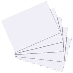 Abi kartotekskort herlitz a7, 175 gram, hvidt foret