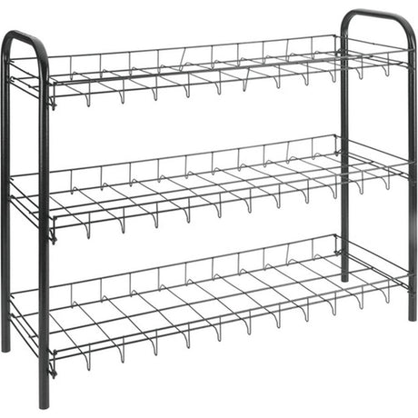Metaltex sko sko rack 3 etager 64x23x59 cm sort