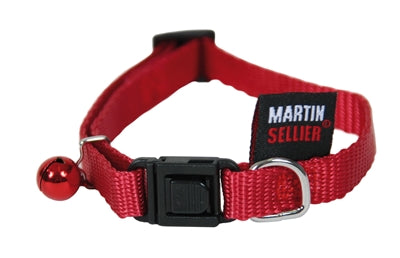 Martin kattehalsbånd nylon uni rød
