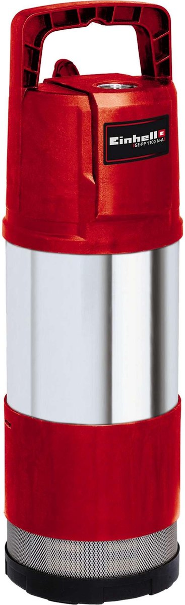 Einhell elektrisk dybde dykpumpe ge-pp 1100 n-a - 1100 w - 6000 l h - automatisk funktion - max. nedsænkningsdybde: 12m - max. hoved: 45m - rustfrit stålhus