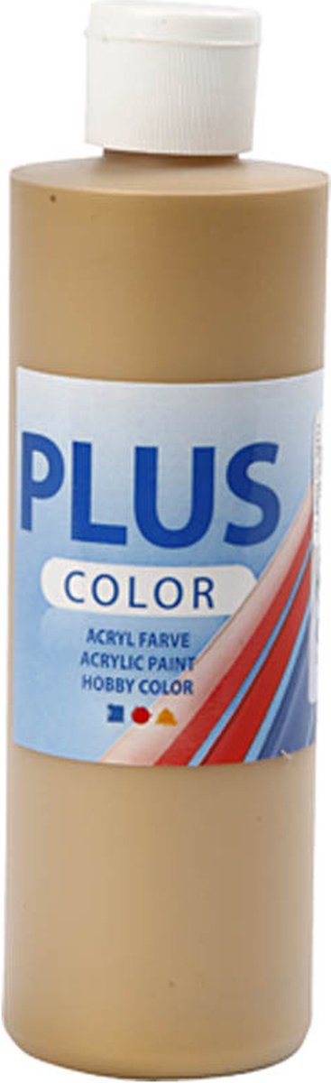 Plus farve akrylmaling - maling - 250 ml - guld