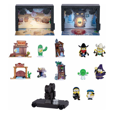 Moose legetøj minions monsters - stort studieområde med 2 filmstudier - inkl. 6 håndlangere figurer