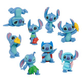 Bare spil Disney stitch - sæt med 8 stitch play figurer